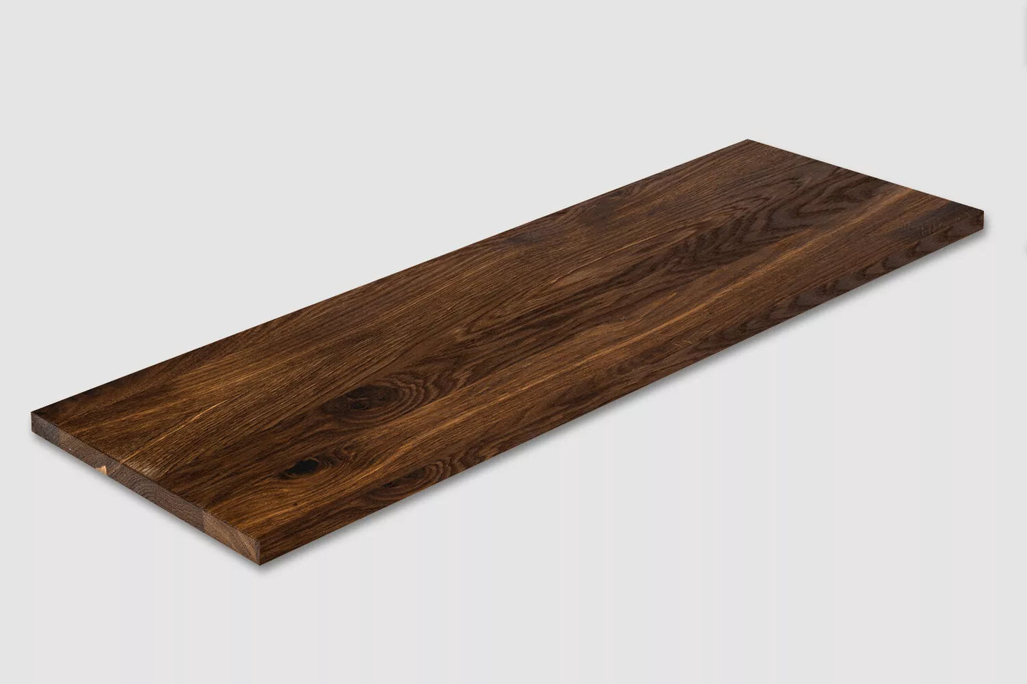 Shelf Stair tread Risers Windowsill Smoked Oak Rustic, full stave lamellas, 26 mm, Naturally oiled