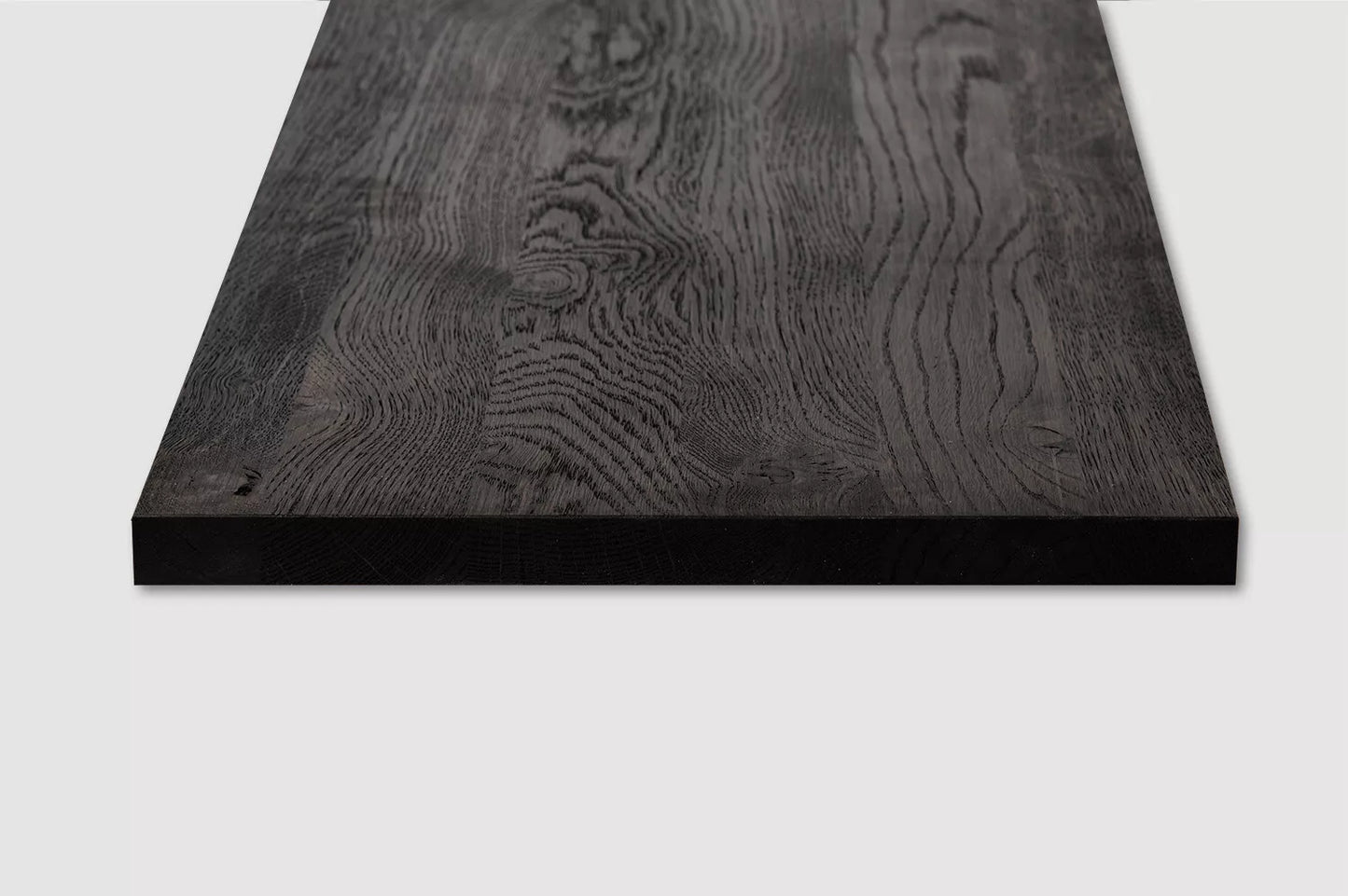 Shelf Stair tread Risers Windowsill Smoked Oak Rustic, full stave lamellas, 26 mm, Black oil