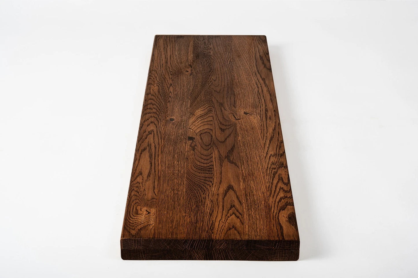 Shelf Stair tread Risers Windowsill Oak Rustic, full stave lamellas, 40 mm, 2-layer, Walnut oil