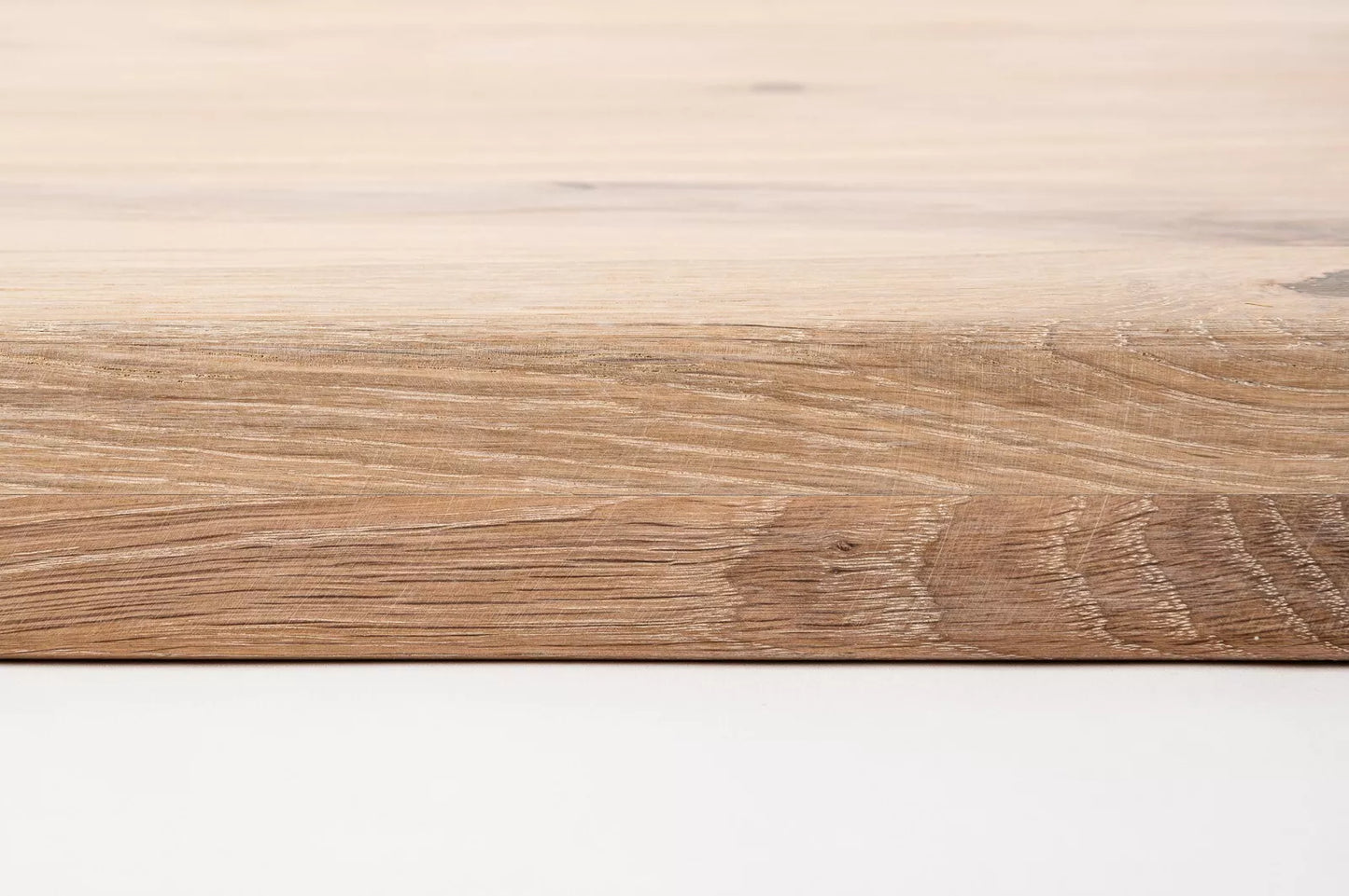 Shelf Stair tread Risers Windowsill Oak Rustic, full stave lamellas, 40 mm, 2-layer, White oil