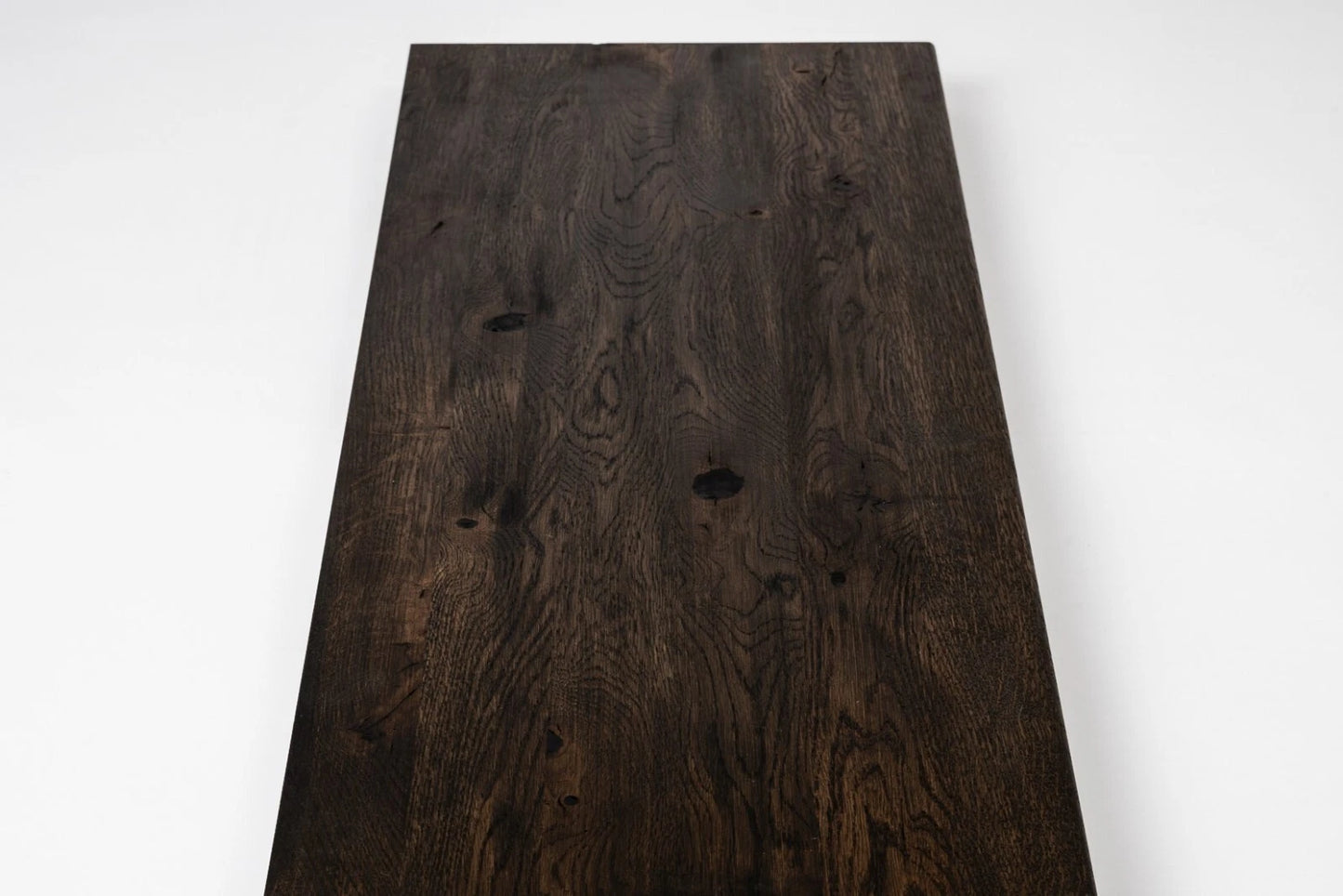 Shelf Stair tread Risers Windowsill Oak Rustic, full stave lamellas, 40 mm, 2-layer, Black oil