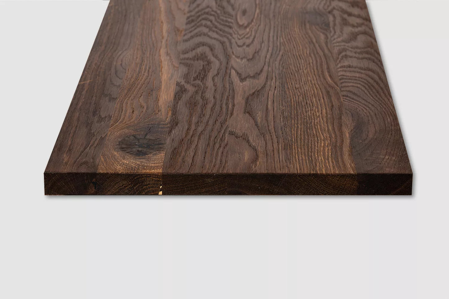 Shelf Stair tread Risers Windowsill Smoked Oak Rustic, full stave lamellas, 20 mm, Naturally oiled
