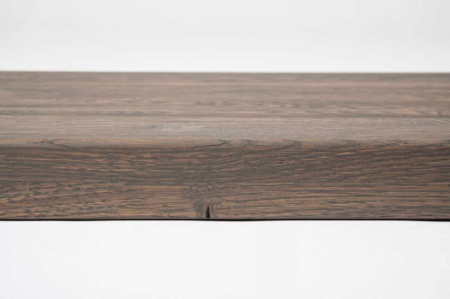Shelf Stair tread Risers Windowsill Oak Rustic, full stave lamellas, 40 mm, 2-layer, Graphite oil