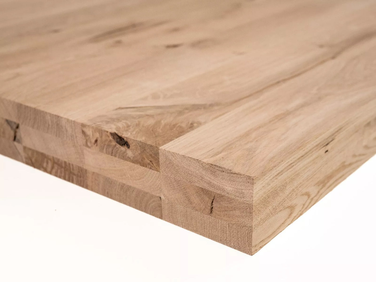 Līmēta masīvkoka plātne DIY Ozols Rustic, pilnas lameles fixētā platumā, 52mm, 3-kārt