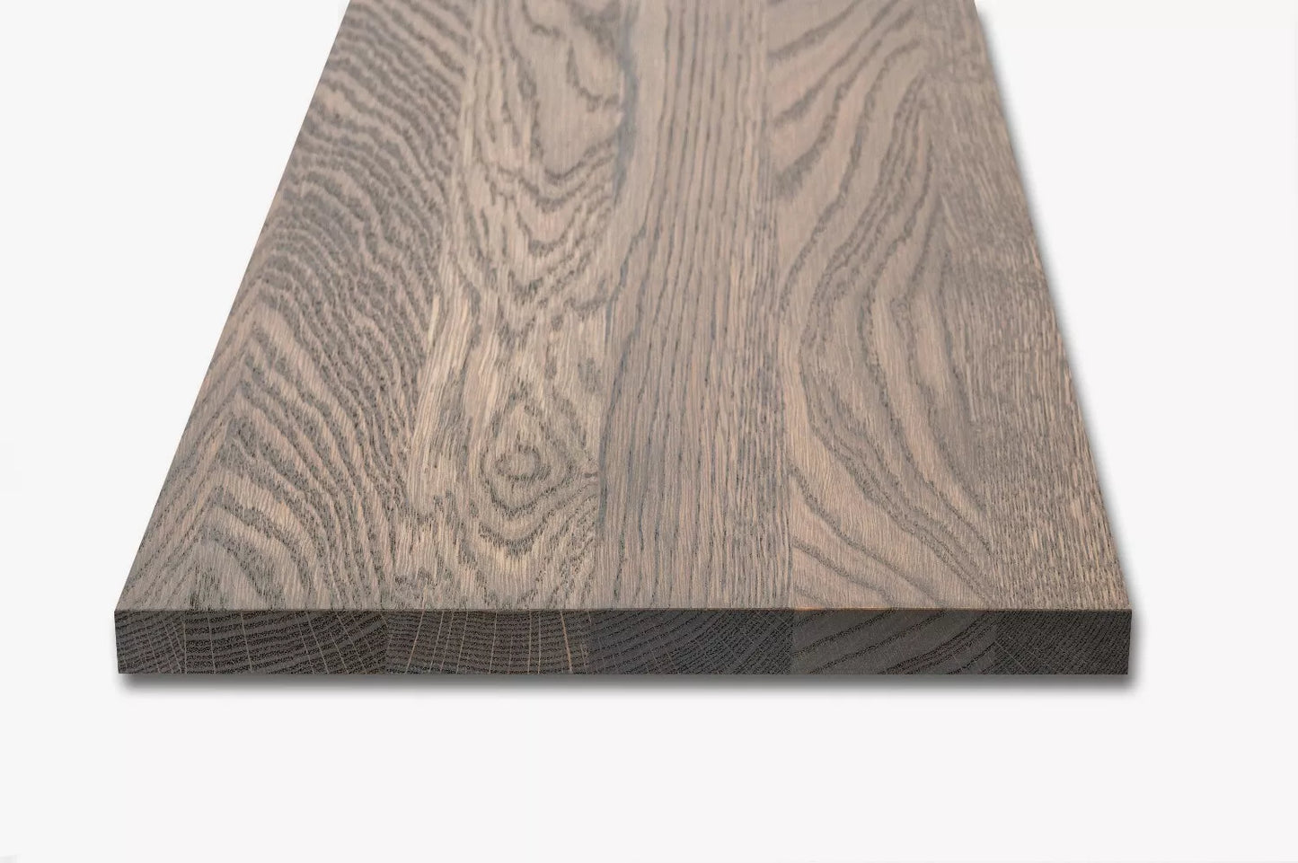 Shelf Stair tread Risers Windowsill Oak A/B, full stave lamellas, 20 mm, Graphite oil