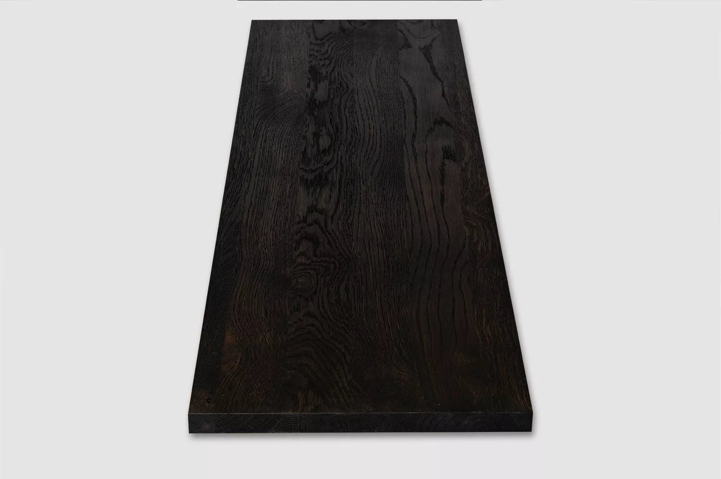 Shelf Stair tread Risers Windowsill Smoked Oak Rustic, full stave lamellas, 26 mm, Black oil