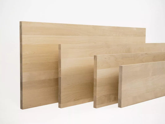 Solid edge glued panel DIY Steamed Beech A/B, full stave lamellas with fixed width, 26 mm