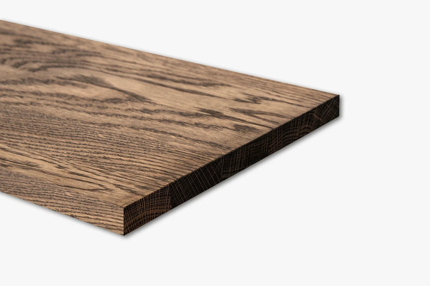 Shelf Stair tread Risers Windowsill Oak A/B, full stave lamellas, 26 mm, Smoked oil