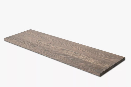 Shelf Stair tread Risers Windowsill Oak A/B, full stave lamellas, 26 mm, Graphite oil