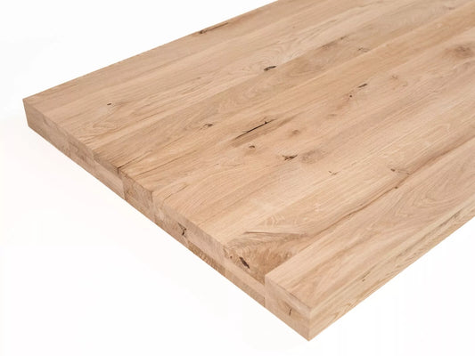 Līmēta masīvkoka plātne DIY Ozols Rustic, pilnas lameles fixētā platumā, 52mm, 3-kārt