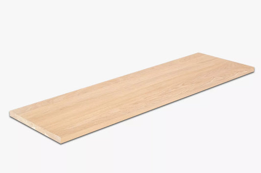 Shelf Stair tread Risers Windowsill Oak A/B, full stave lamellas, 26 mm, White oil