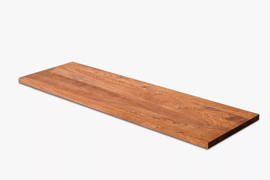 Shelf Stair tread Risers Windowsill Oak Rustic, full stave lamellas, 20 mm, Cherry oil