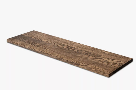 Shelf Stair tread Risers Windowsill Oak A/B, full stave lamellas, 26 mm, Smoked oil