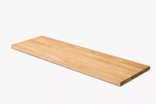 Shelf Stair tread Risers Windowsill Oak A/B, full stave lamellas, 26 mm, Hard wax oil natur (colourless)