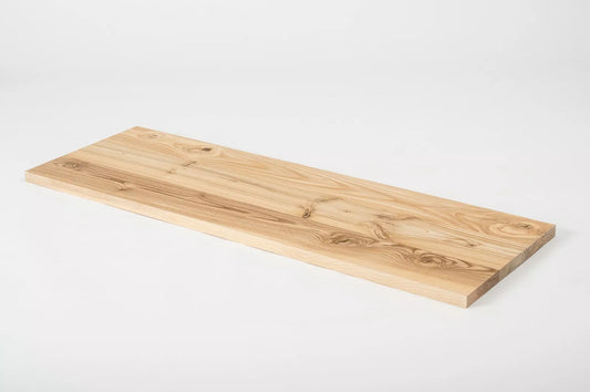 Shelf Stair tread Risers Windowsill Ash Rustic, full stave lamellas, 20 mm, Hard wax oil nature white