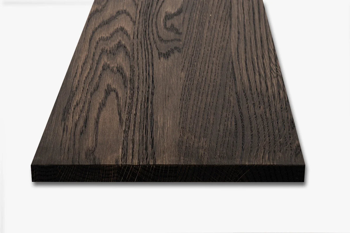 Shelf Stair tread Risers Windowsill Oak A/B, full stave lamellas, 26 mm, Black oil
