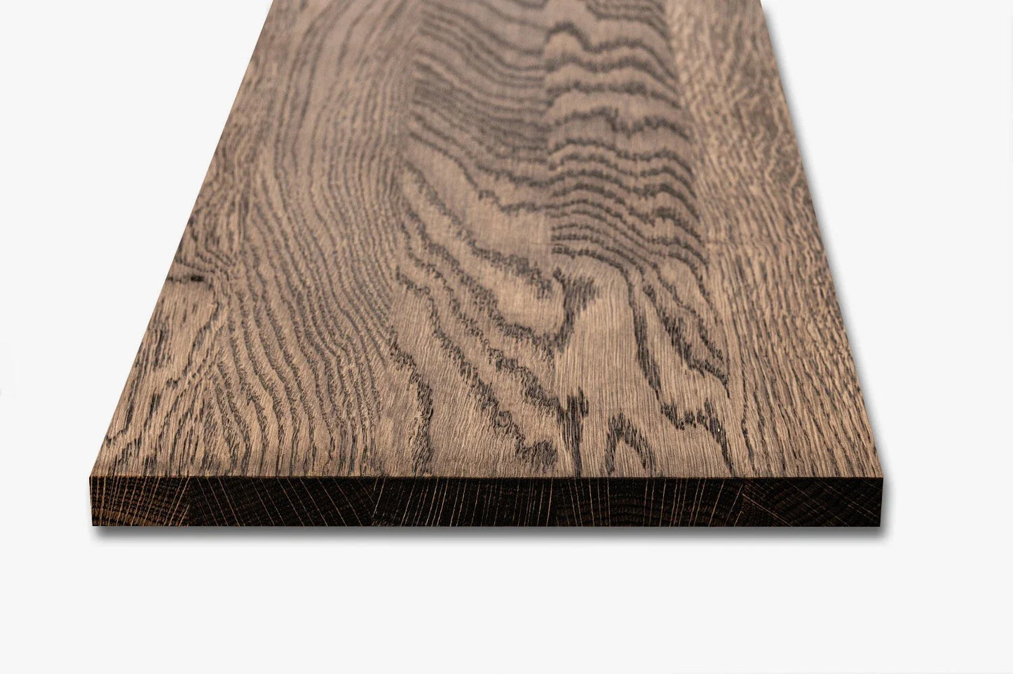 Shelf Stair tread Risers Windowsill Oak A/B, full stave lamellas, 26 mm, Smoked oil