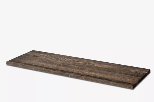 Plaukts, trepju pakāpiens, pretpakāpiens, palodze, Ozols Rustic, pilnas lameles, 26 mm, Melni eļļots