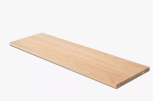Shelf Stair tread Risers Windowsill Oak A/B, full stave lamellas, 26 mm, White oil