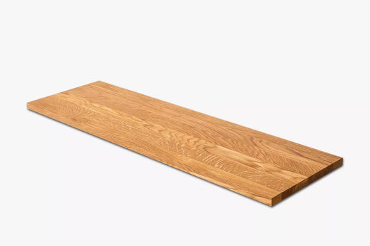 Shelf Stair tread Risers Windowsill Oak A/B, full stave lamellas, 26 mm, Naturally oiled