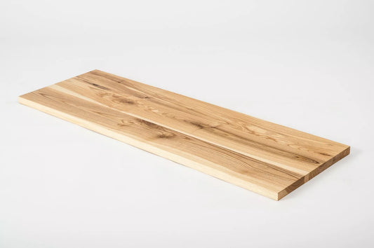 Shelf Stair tread Risers Windowsill Ash Rustic, full stave lamellas, 20 mm, Matte lacquered
