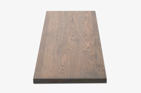 Shelf Stair tread Risers Windowsill Oak Rustic, full stave lamellas, 20 mm, Graphite oil