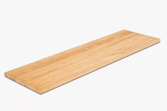 Shelf Stair tread Risers Windowsill Oak A/B, full stave lamellas, 26 mm, Hard wax oil natur (colourless)