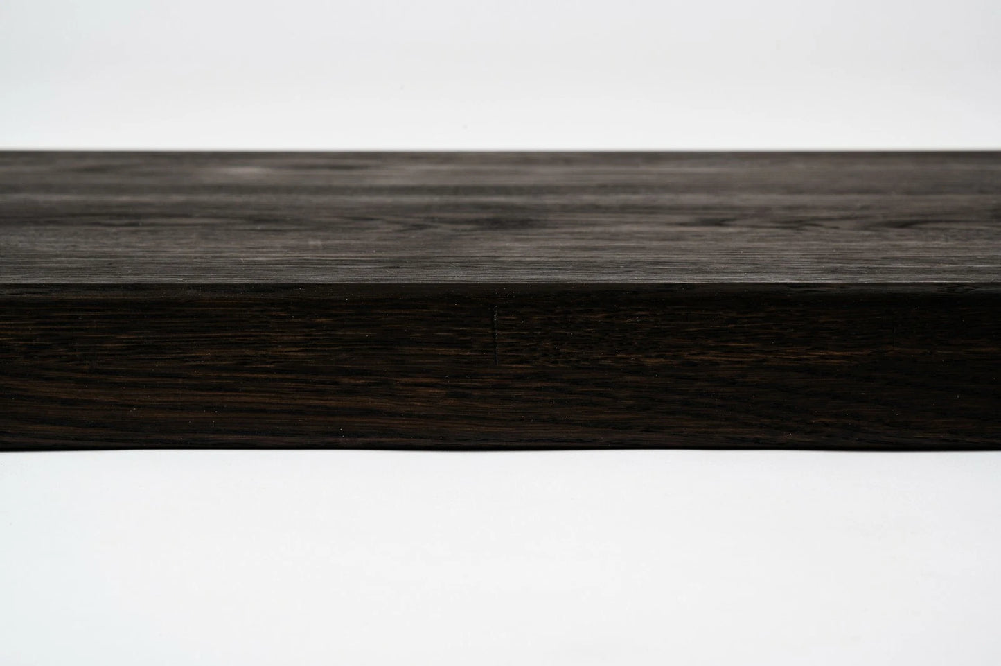 Stair tread Windowsill with overhang Smoked Oak Rustic, full stave lamellas, 26 mm, Black oil
