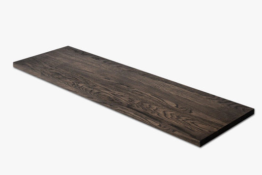 Shelf Stair tread Risers Windowsill Oak A/B, full stave lamellas, 20 mm, Black oil