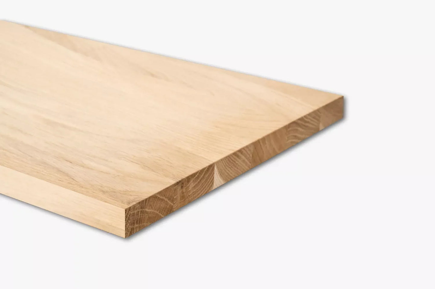 Shelf Stair tread Risers Windowsill Oak A/B, full stave lamellas, 26 mm, Hard wax oil nature white