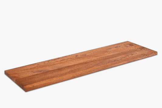 Plaukts, trepju pakāpiens, pretpakāpiens, palodze, Ozols Rustic, pilnas lameles, 26 mm, eļļots tonī Ķirsis