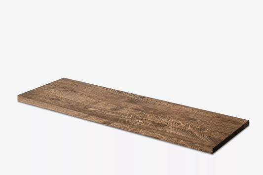 Plaukts, trepju pakāpiens, pretpakāpiens, palodze, Ozols Rustic, pilnas lameles, 16mm, eļļots tonī Kūpināts Ozols