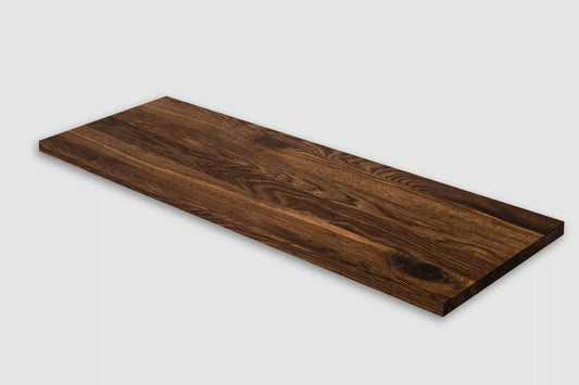 Shelf Stair tread Risers Windowsill Smoked Oak Rustic, full stave lamellas, 26 mm, Naturally oiled